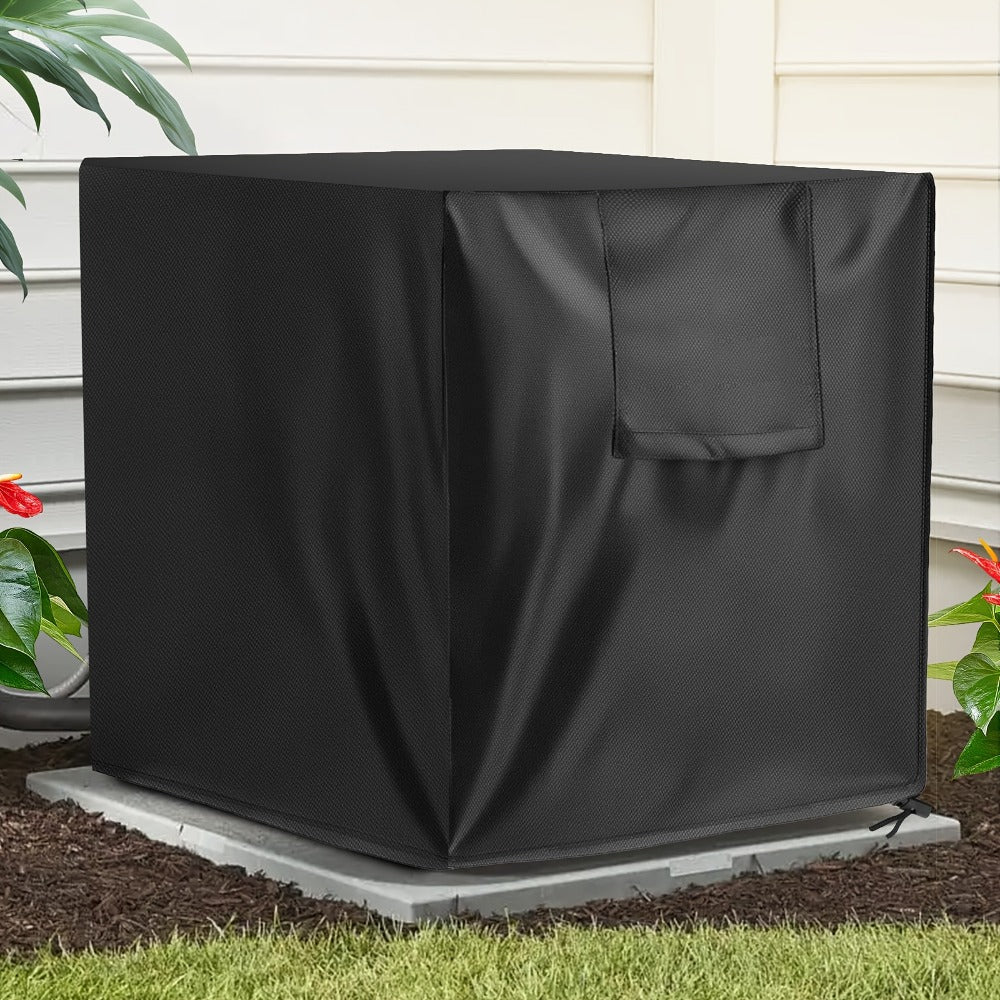 Outdoor AC Cover Heavy Duty Weatherproof Air Conditioner Cover for Outside Units UV Resistant Windproof Snowproof Dustproof with Storage Bag for Central AC Systems 24x24x30 Inch