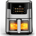 Air Fryer 7.5QT 10-in-1 Digital LED Touchscreen | Oilless Cooker with 10 Preset Cooking Modes, Dishwasher-Safe Basket & 100 Paper Liners Included ¨C Large Capacity Family Air Fryer