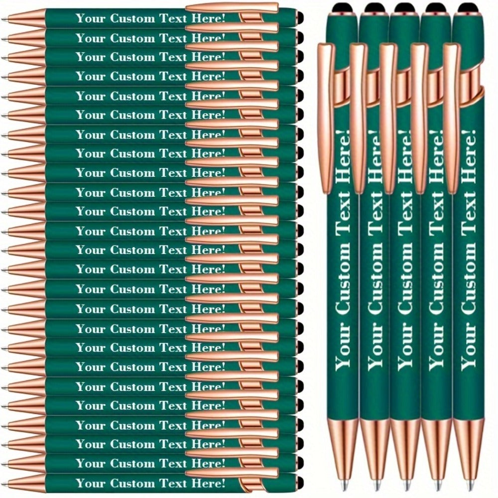 Ballpoint Stylus Pens 30 Pack ¨C 2-in-1 Touchscreen Stylus & Ballpoint Pen with Comfortable Grip, Personalized Engraving, Bulk Set for Office, School, Wedding & Party Favors