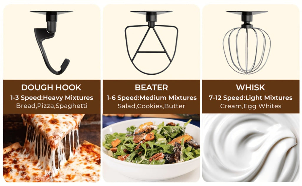 Bowl-Lift Stand Mixer 5.5 Qt 4-in-1 Electric Vertical Mixer 350W 12-Speed with Pulse Stainless Steel Bowl Dough Hook Whisk Mixing Paddle for Cake Bread Dough Black Red