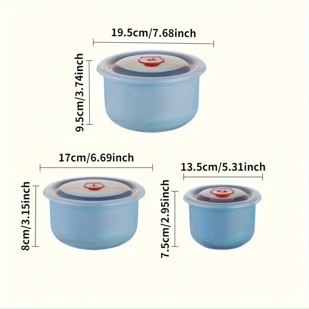 Refrigerator Food Storage Containers Airtight Stackable - Large Capacity Plastic Fridge Organizer Boxes for Fruit, Vegetable, Meat, Eggs & Dumplings, Fresh-Keeping Flip Lid, Easy to Clean, Set of 3/4