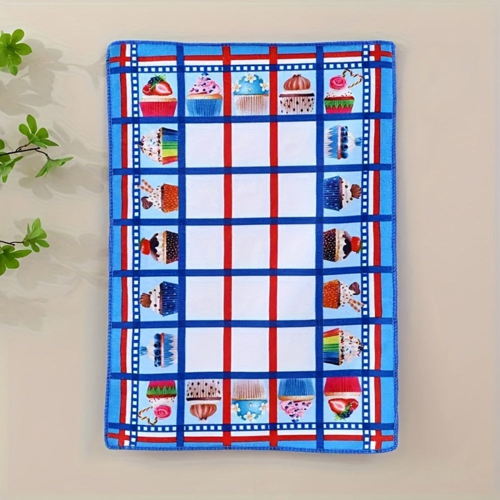 Holiday Kitchen Dish Towels Set of 6 - Colorful Printed Dishcloths Soft Absorbent Tea Towels for Kitchen Decor