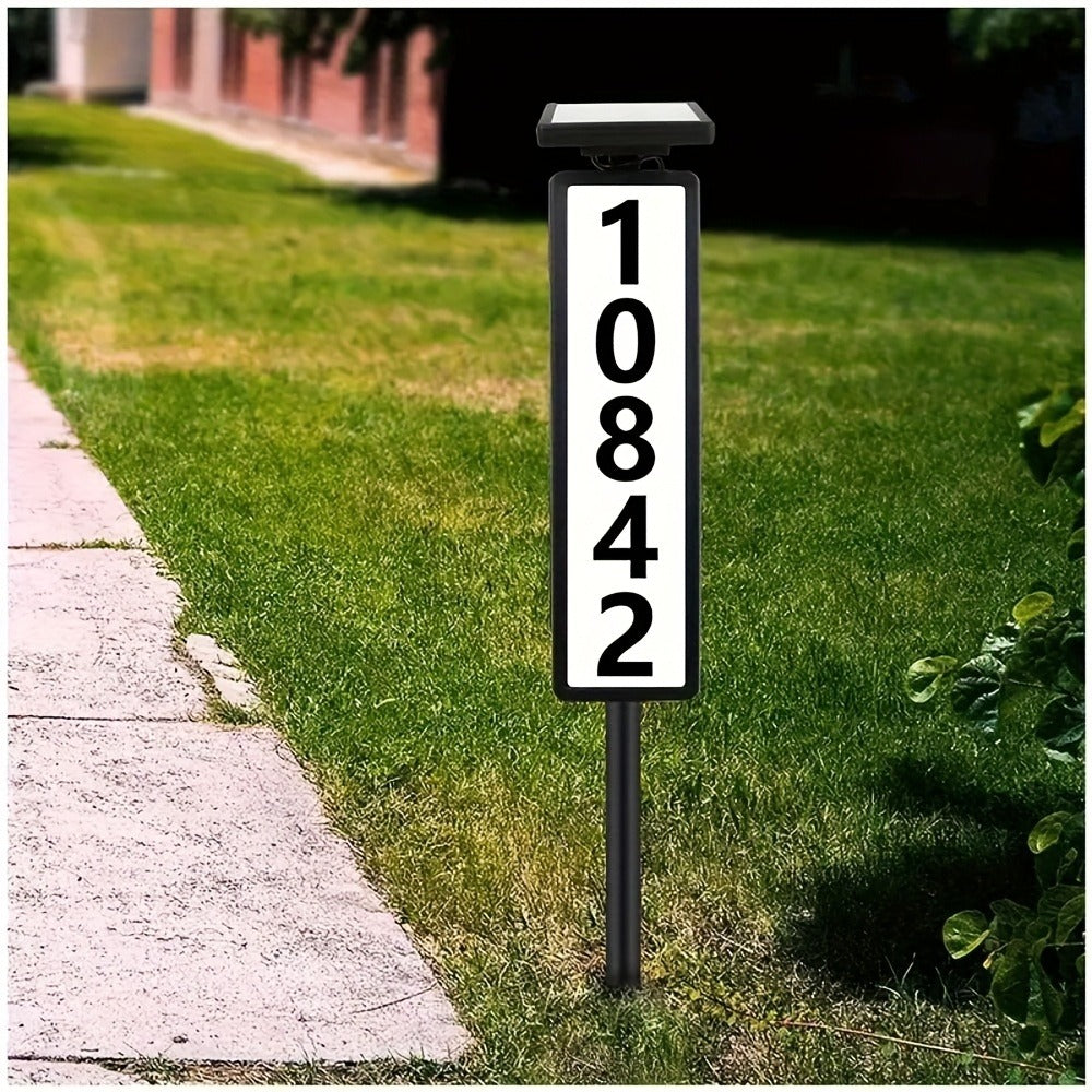 Solar House Number Light LED ¨C DIY Address Sign with 38 LEDs, Switchable Warm & Cool White, IP44 Weatherproof, 270¡ã Solar Panel, Auto On/Off for Home, Yard, Farm & Garden