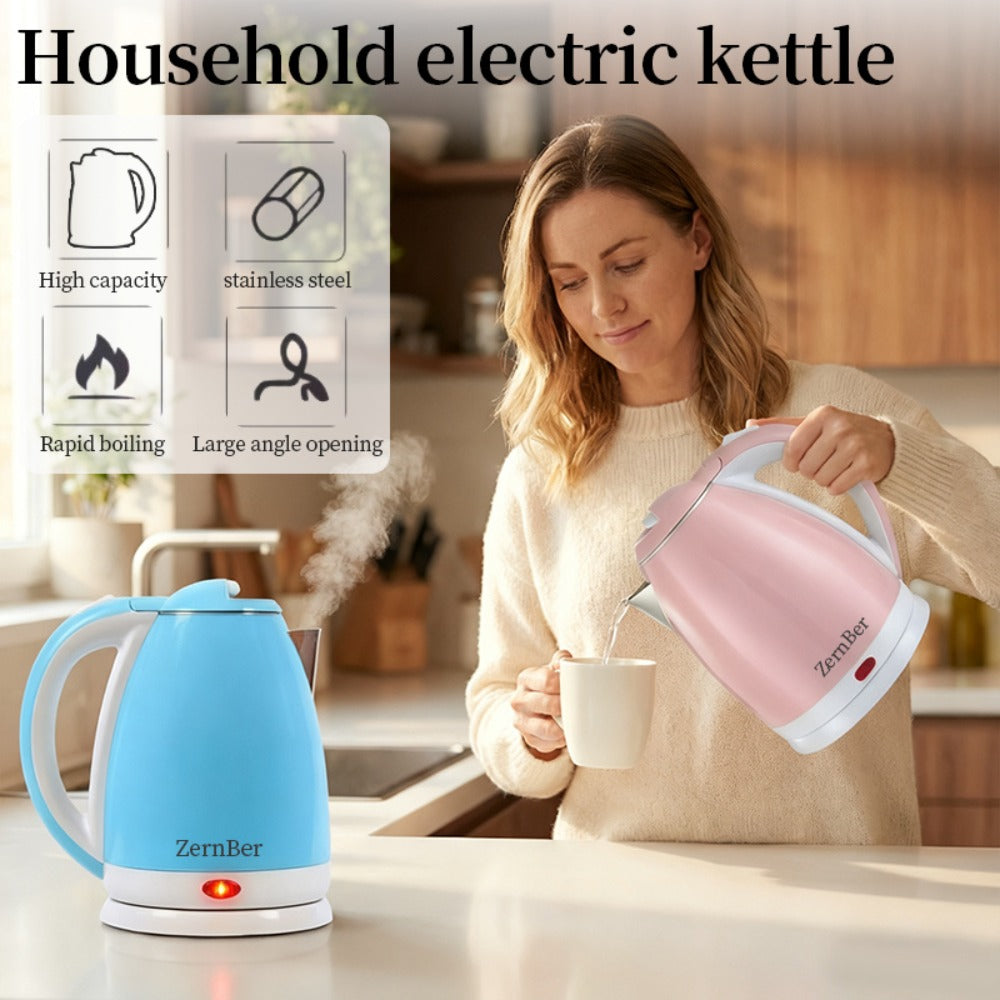 Electric Kettle 60oz 1000W with LED Indicator ¨C Fast Boiling Hot Water Kettle with Heating Base, Auto Shut-Off & Boil-Dry Protection, Perfect for Coffee & Tea, Ideal Holiday Gift ¨C Blue