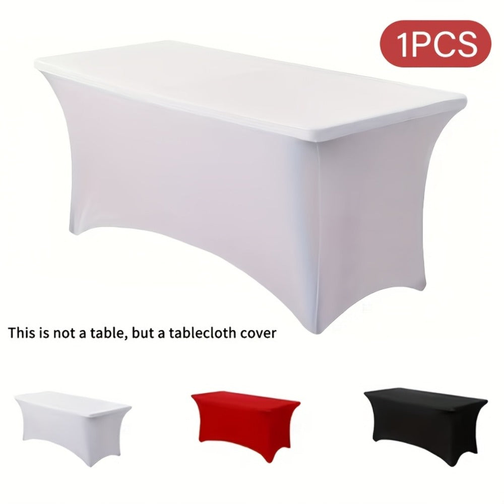 Spandex Tablecloth 6 Foot Rectangular Stretch Table Cover for Parties Weddings Banquets ¨C Wrinkle-Free Full Coverage Fitted Table Cloth for Events