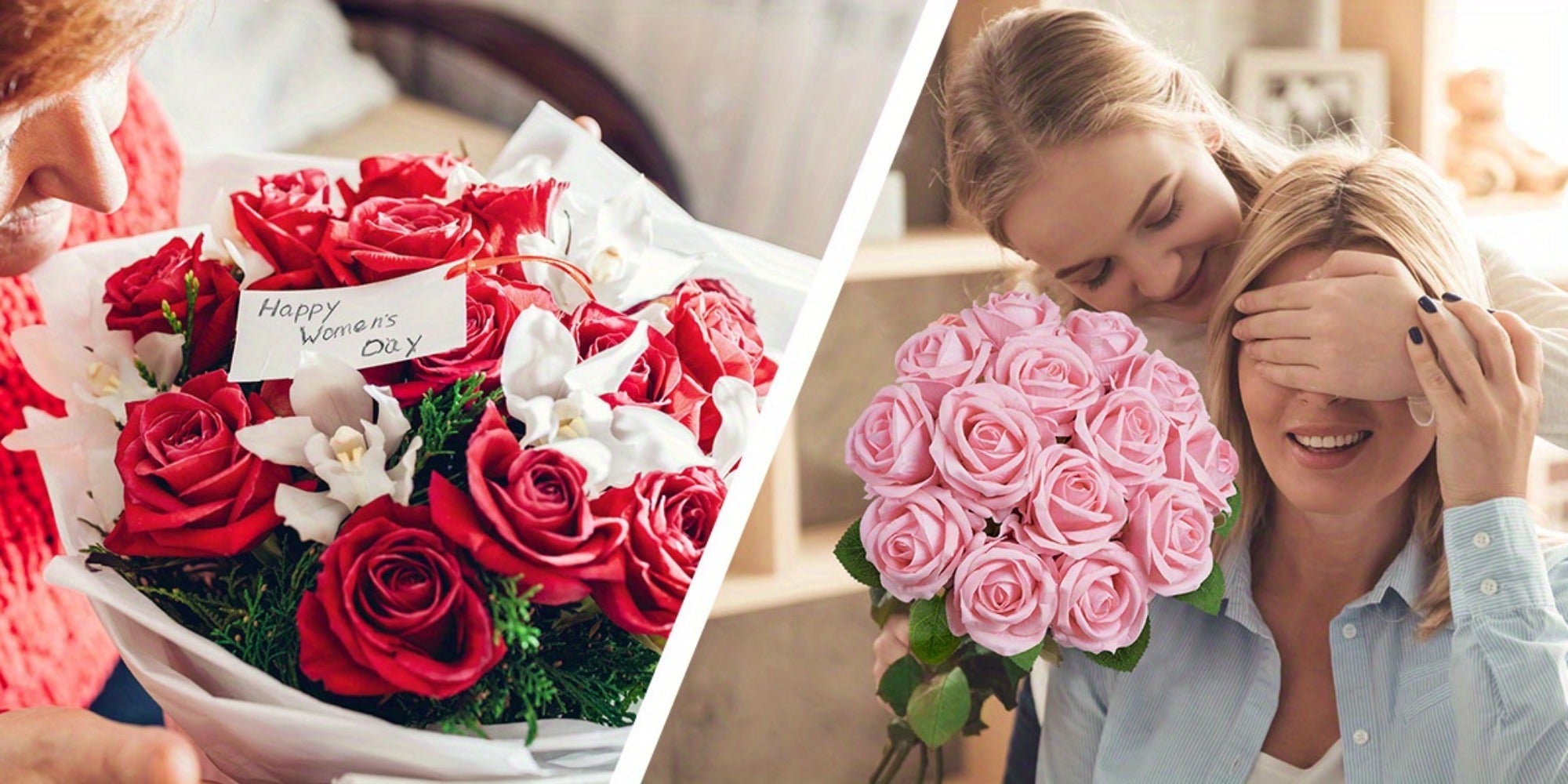 Artificial Roses Bulk with Long Stems ¨C Real Touch Velvet Fake Flowers for Wedding Bouquet, Bridal Centerpiece, Valentine's Day, Mother's Day, Home Decor (50/100pcs, Multi Colors)
