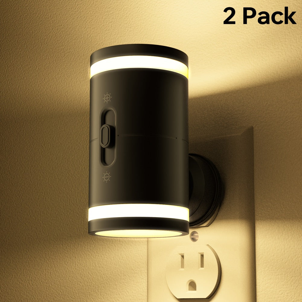 LED Night Light Plug In Dusk to Dawn Sensor ¨C 5-120LM Adjustable Brightness, 3 Color Temperatures, Modern Plug-In Night Lights for Hallway, Bedroom, Staircase, Bathroom & Toddler Room, 2 or 4 Pack