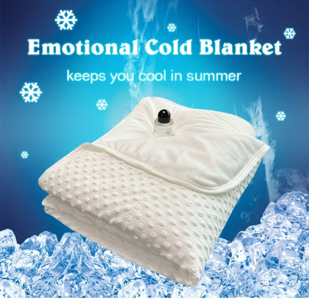 Cooling Blanket for Summer ¨C Breathable Lightweight Throw with Soundwave Embossed Striped Design, 100% Polyester Machine Washable Blanket & Shawl for Bed, Sofa & Travel (Multiple Colors & Sizes)
