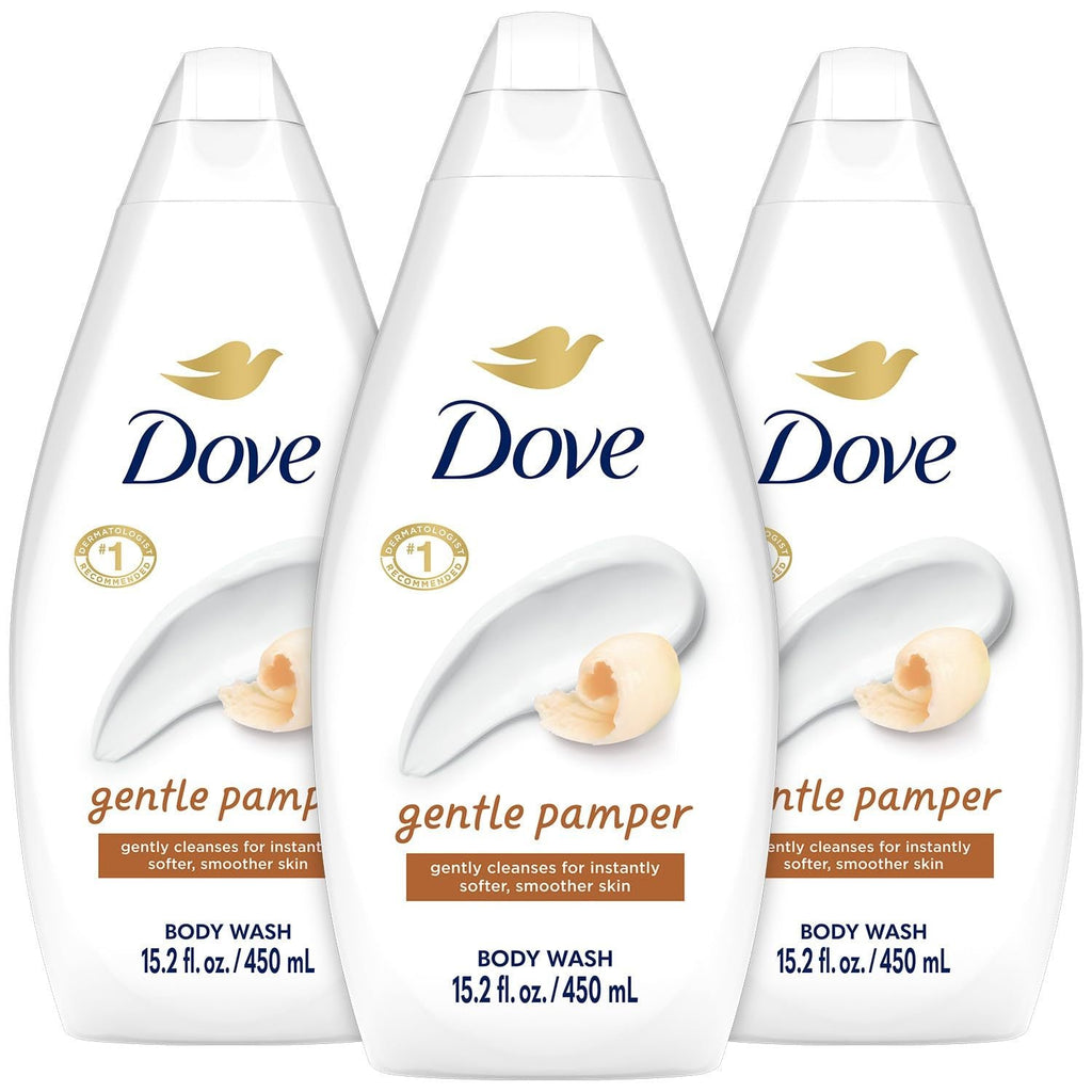 Dove Body Wash Gentle Pamper 450ml 3 Pack | Moisturizing Shower Gel with Soft Jasmine & Shea Butter Scent