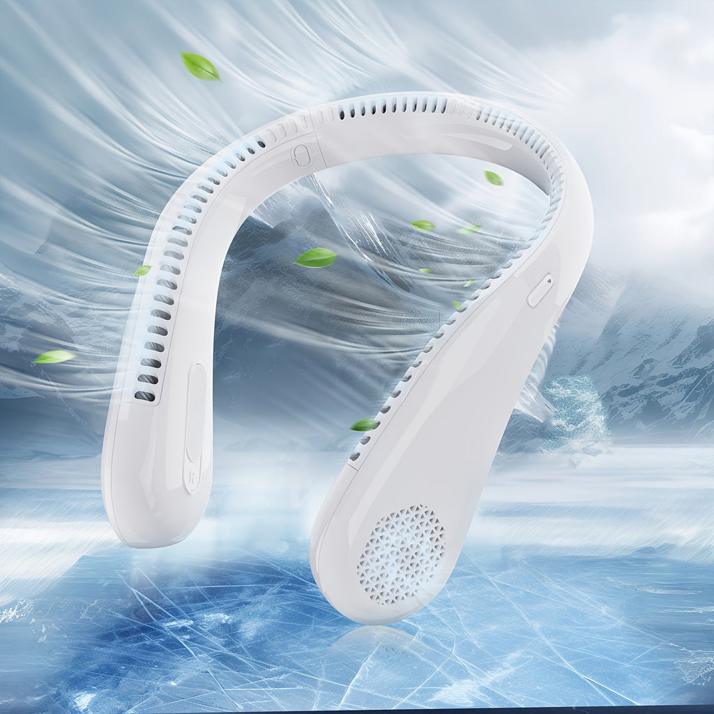 Bladeless Neck Fan Rechargeable, 4 Speed Hands-Free Portable Neck Fan 66 Vents 4-16 Hours Battery, Type-C USB Wearable Cooling Fan Lightweight for Outdoor Hiking Travel BBQ Picnic Fishing Jobsite