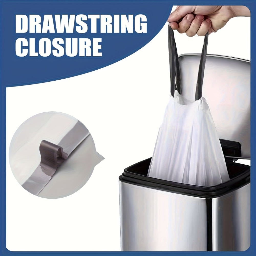 13 Gallon Drawstring Trash Bags Extra Thick Tear Resistant Leak Proof Heavy Duty Garbage Liners for Kitchen Bathroom Office Restaurant High Traffic Areas 100 Pack 200 Pack