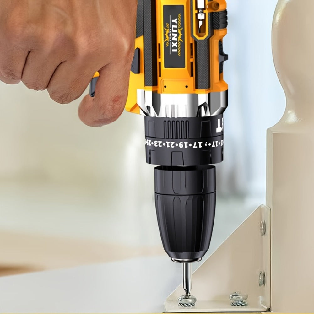 Cordless Impact Drill Set 21V - Wireless Power Drill with Battery & Quick Charger, Multifunctional Tool Kit for Home Repair, DIY Projects & Family Use, Multiple Configurations Available (Gift for Men)