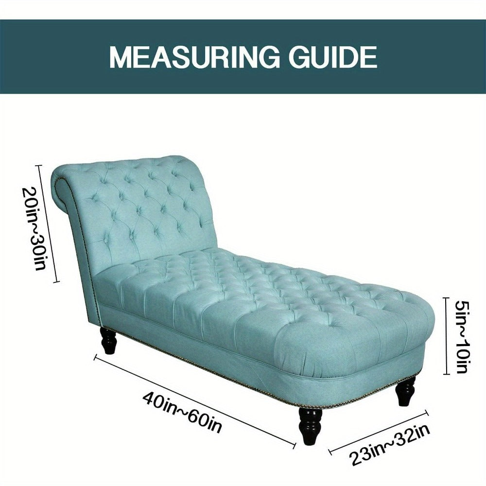 Chaise Lounge Cover Stretch Slipcover Jacquard Fabric Chair Sofa Protector for Living Room Bedroom Machine Washable Multi-Color