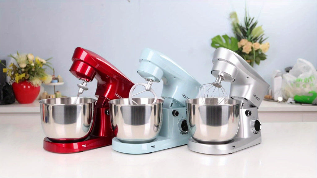 Stand Mixer 5QT, 10-Speed Electric Kitchen Mixer with Dough Hook, Flat Beater, Wire Whip & Pouring Shield ¡ª Dishwasher-Safe Attachments for Baking, Bread, Cake & Cookie Dough