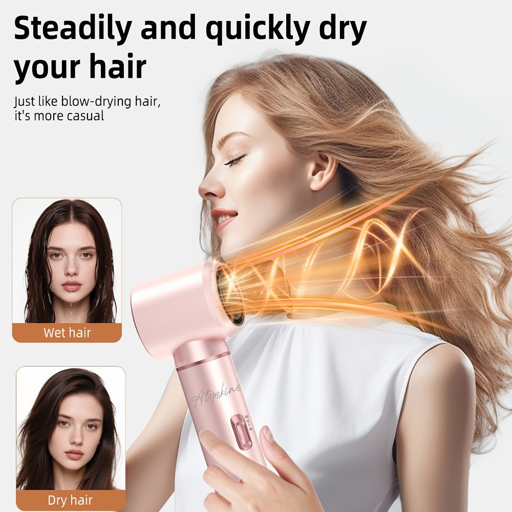 Hot Air Brush 5-in-1 Hair Dryer Brush - Ionic Blow Dryer Brush with Curling, Straightening & Volumizing, Dual Voltage Travel Hair Styler, Multifunction Hair Styling Tool for All Hair Types