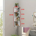 Corner Wall Shelf 3-5 Tier Floating Hanging Corner Shelf Wall Mounted Storage Organizer for Living Room Bedroom Kitchen Bathroom Office
