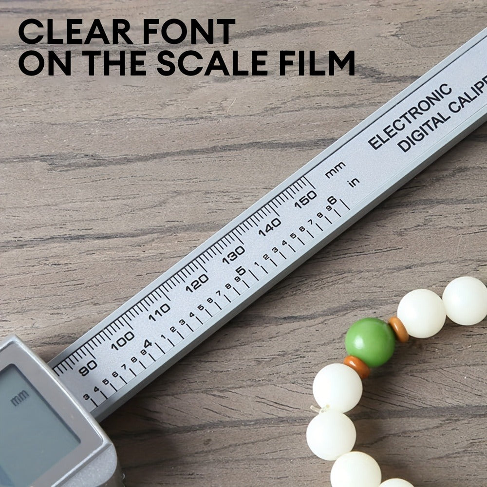 Digital Caliper 0-6 Inch 150mm, Stainless Steel Vernier Caliper with LCD Display, Inch/Metric Conversion, Precision Measuring Tool for Woodworking Jewelry Machinist