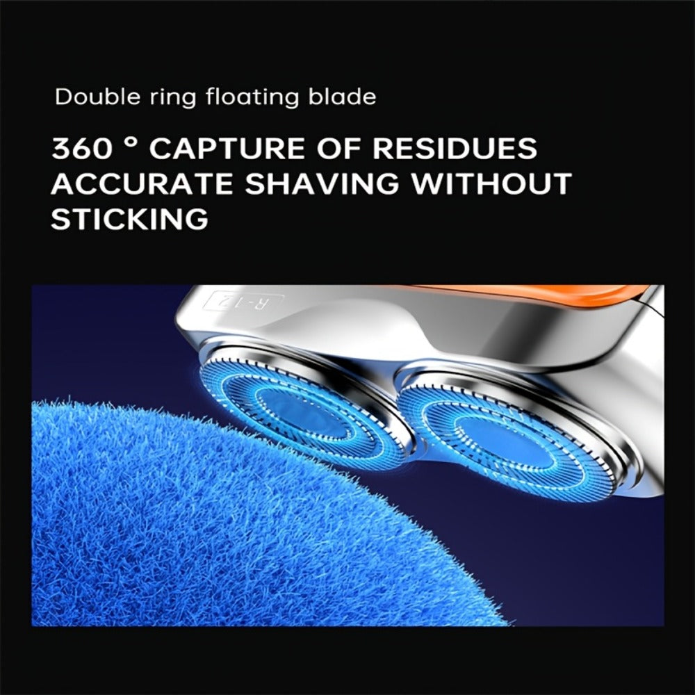Mini Electric Shaver for Men ¨C USB Rechargeable Double Blade Razor with Digital Display & Travel Case, Compact Portable Shaving Kit Gift for Men, Boyfriend, Father¡¯s Day, Christmas
