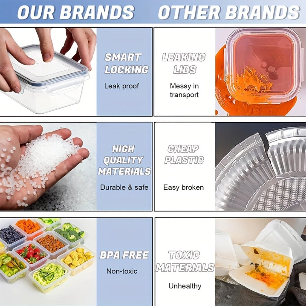 Food Storage Containers Set BPA-Free Airtight ¨C Meal Prep Containers with Easy-Snap Lids Labels & Marker 24 48pcs Pantry Kitchen Organizer
