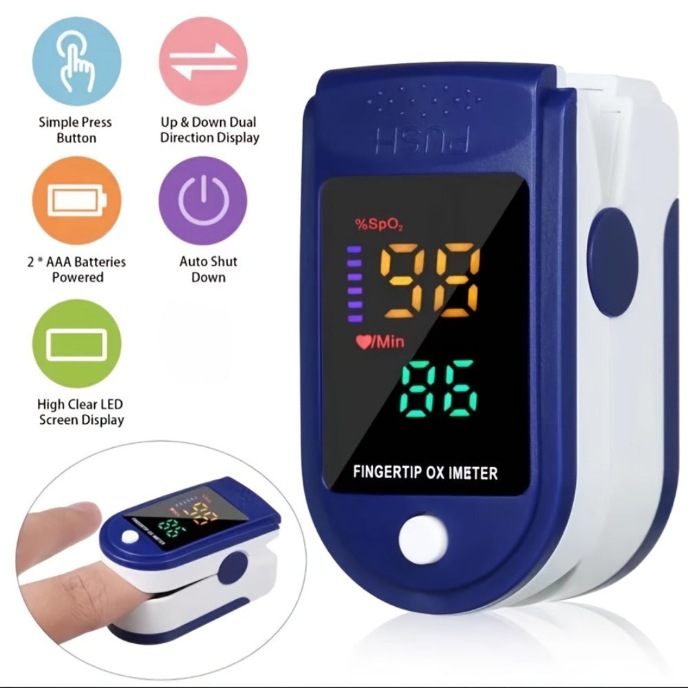 Finger Pulse Oximeter with Large Display, Athletic & Aviation Grade Blood Oxygen Saturation Monitor, Accurate SpO2 & Heart Rate Meter for Sports Fitness Home Health Monitoring ¨C Available in Sets