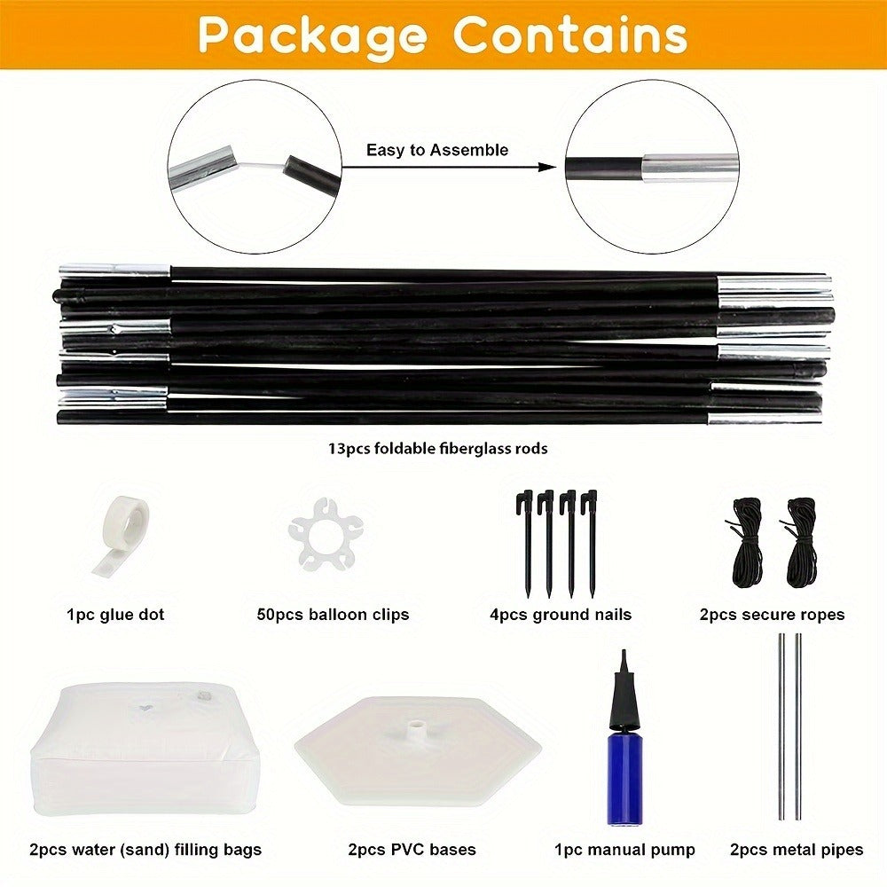 Balloon Arch Kit with Base Stand ¨C Adjustable Floor Arch Stand, Water Fillable Base, Pump & Clips Included, 108x96in for Birthday Wedding Graduation Halloween Christmas Party Decorations