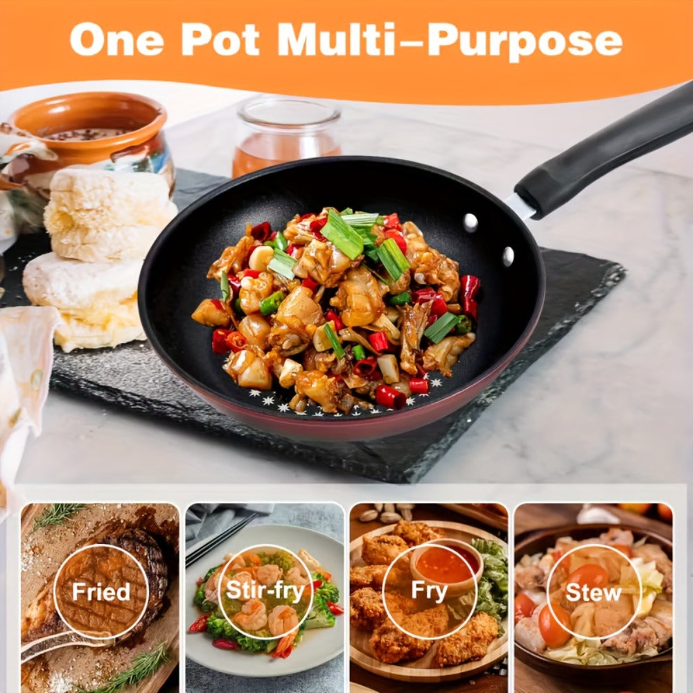 Non-Stick Cookware Set Pots and Pans 10 & 12 Piece ¨C Heat-Resistant Frying Pan, Saucepan & Stewpot | Honeycomb Coating Stainless Steel Kitchen Cooking Set for All Stoves | Stylish Durable Multifunctional