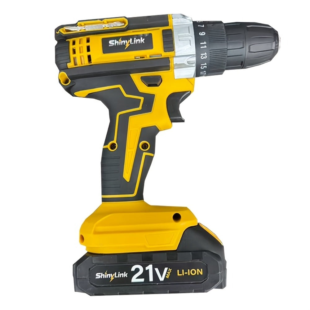 21V Cordless Drill Set Electric Drill Driver Kit with Lithium Battery Screwdriver Bits Hand Tools Toolbox for Home Repair DIY 18 30 136 Piece Kit Gift for Men