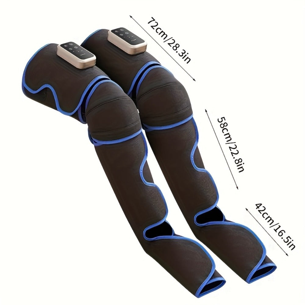 Leg Massager with Heat ¨C Full Leg Air Compression Massager, 4 Modes Wireless Charging, Large Display, Breathable Wrap for Thighs, Shins, Knees, Ankles & Feet, Relief for Swelling, Circulation & Fatigue