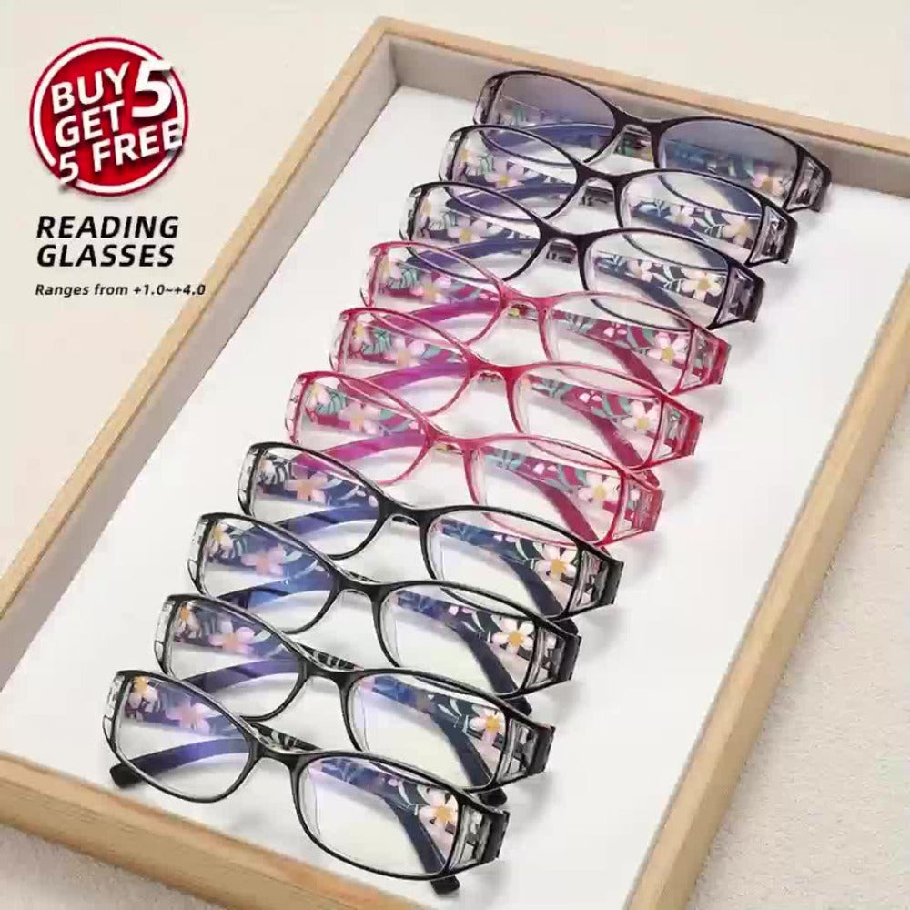 Reading Glasses 10-Pack Classic Rectangular Frames ¨C High-Grade Readers for Men & Women, Seniors, Teachers & Students, Strengths 1.0¨C4.0x, Bulk Value Set