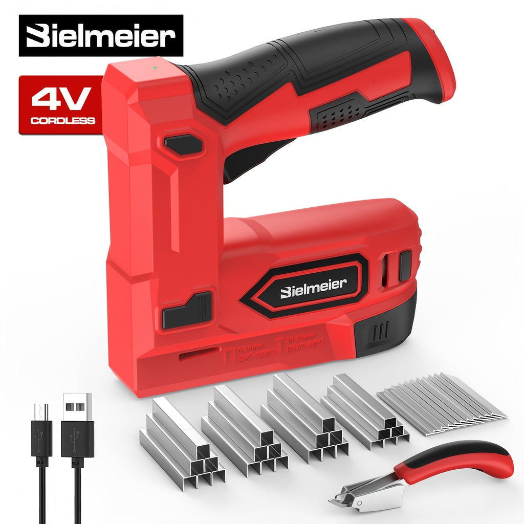 Cordless Stapler Nailer 2-in-1, 20V/4V Brad Nailer Without Compressor, Lightweight with Safety Striker Guard, Battery & Charger Included, 1600/2000 Nails & Staples, for Carpentry, Upholstery & DIY Projects