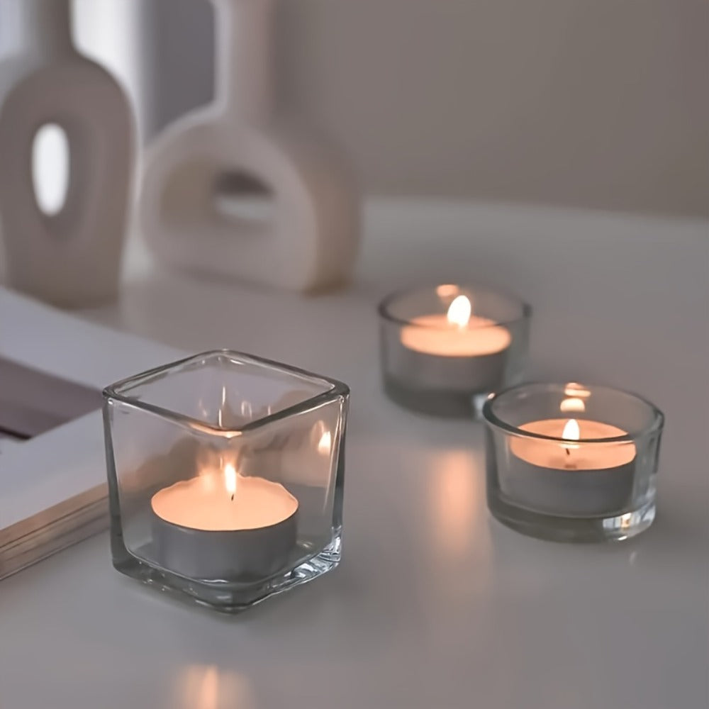 Tea Light Candles Unscented White - 49 or 99 Pack Smokeless Wax Tealights 2.5 Hour Burn for Weddings, Christmas, Halloween, Birthday Party & Holiday Home Decor