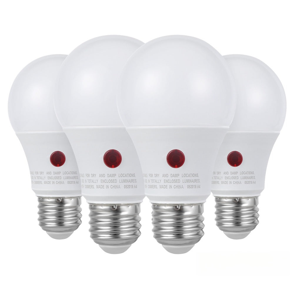 Dusk to Dawn Light Bulbs, A19 E26 Auto On Off Photocell Sensor LED Bulb 9W 60W Equivalent, 5000K Daylight / 2700K Soft White / 2000K Amber Bug Repelling, 800LM Non-Dimmable for Porch Garage Outdoor Indoor