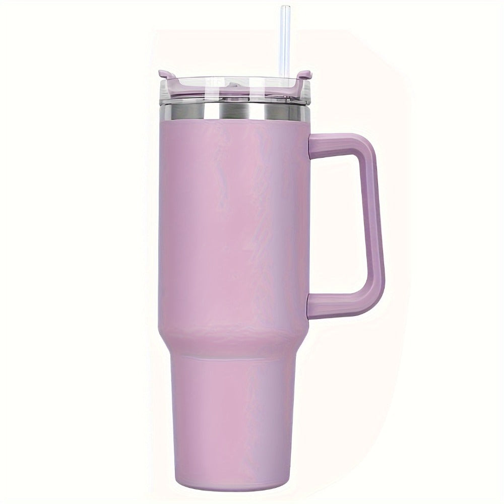 Water Bottle 40oz Stainless Steel with Lid and Straw - Leak Proof Insulated Cold Water Cup for Outdoor Sports Gym Hiking and Travel, Large Capacity Reusable Drink Bottle for Men and Women, Available in 6 Colors
