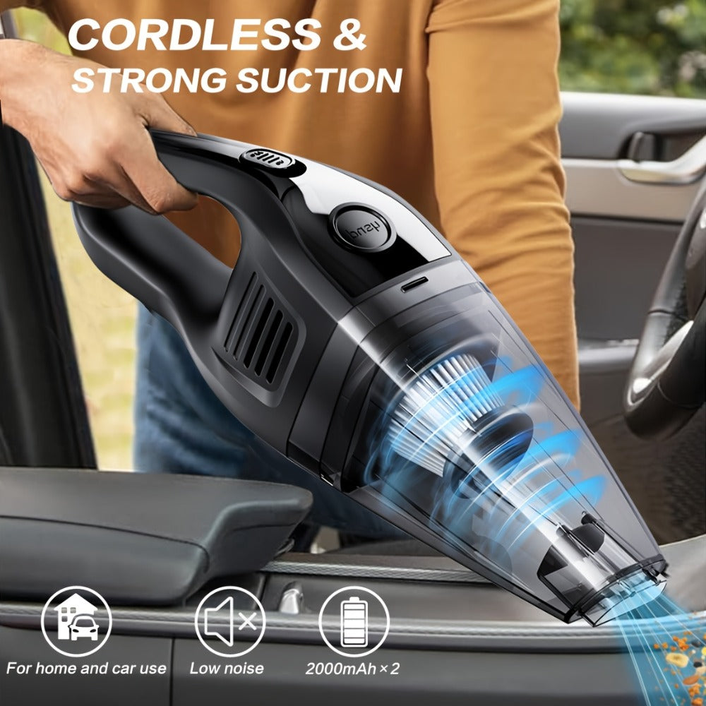 Cordless Handheld Vacuum Cleaner 5KPa 40dB Quiet Lightweight Rechargeable with Crevice Tool for Home Kitchen Car Office Pet Hair
