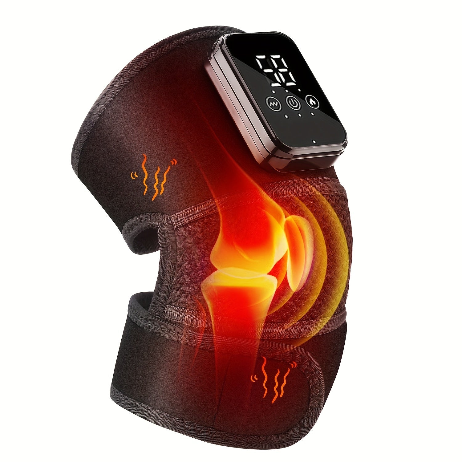 Heated Knee Massager with Heat and Vibration Massage ¨C Wireless Portable Electric Knee Brace Wrap for Pain Relief, Arthritis, Joint Stiffness ¨C 3-in-1 Shoulder Elbow Knee Heating Pad, Gift for Elderly