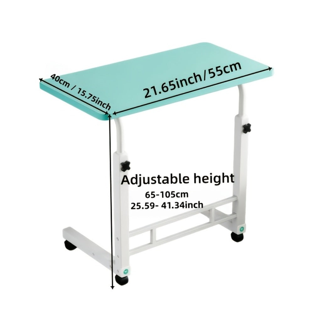 Overbed Table Adjustable Height ¨C Hospital-Grade Nursing Bedside Table with Independent Storage Compartments for Elderly & Patient Care | Portable Auxiliary Tray Table, 8 Colors