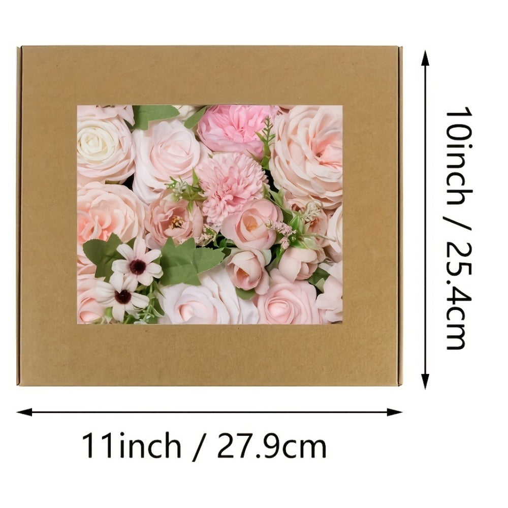 Artificial Flowers Combo Box Set ¨C Pink & White Fake Roses for Bridal Bouquets, DIY Centerpieces, Wedding & Party Decoration Arrangements