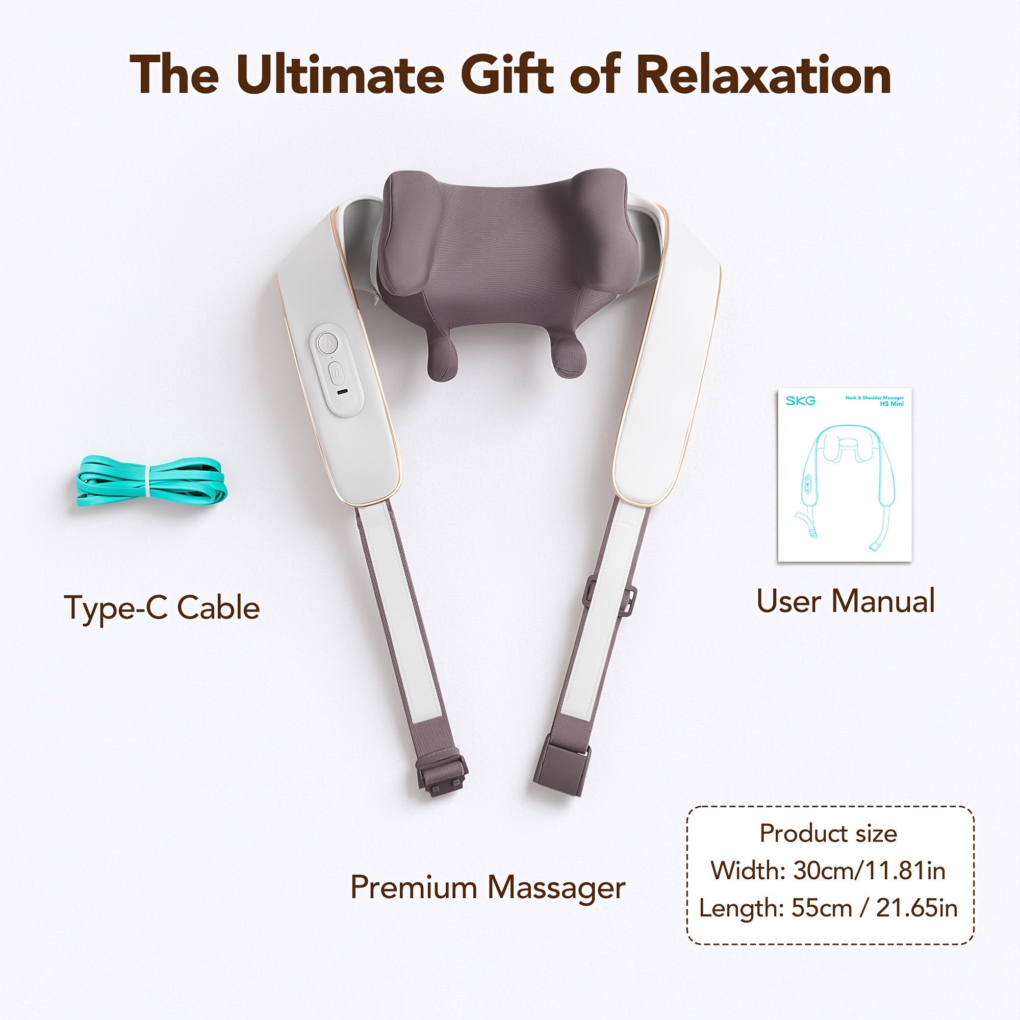 Neck Massager with Heat ¨C 6D Shiatsu Cordless Deep Kneading Electric Massager for Neck, Shoulder, Back & Waist | 9 Modes, Hot Compress 40-45¡ãC, 2200mAh Battery | Portable for Home, Office & Car