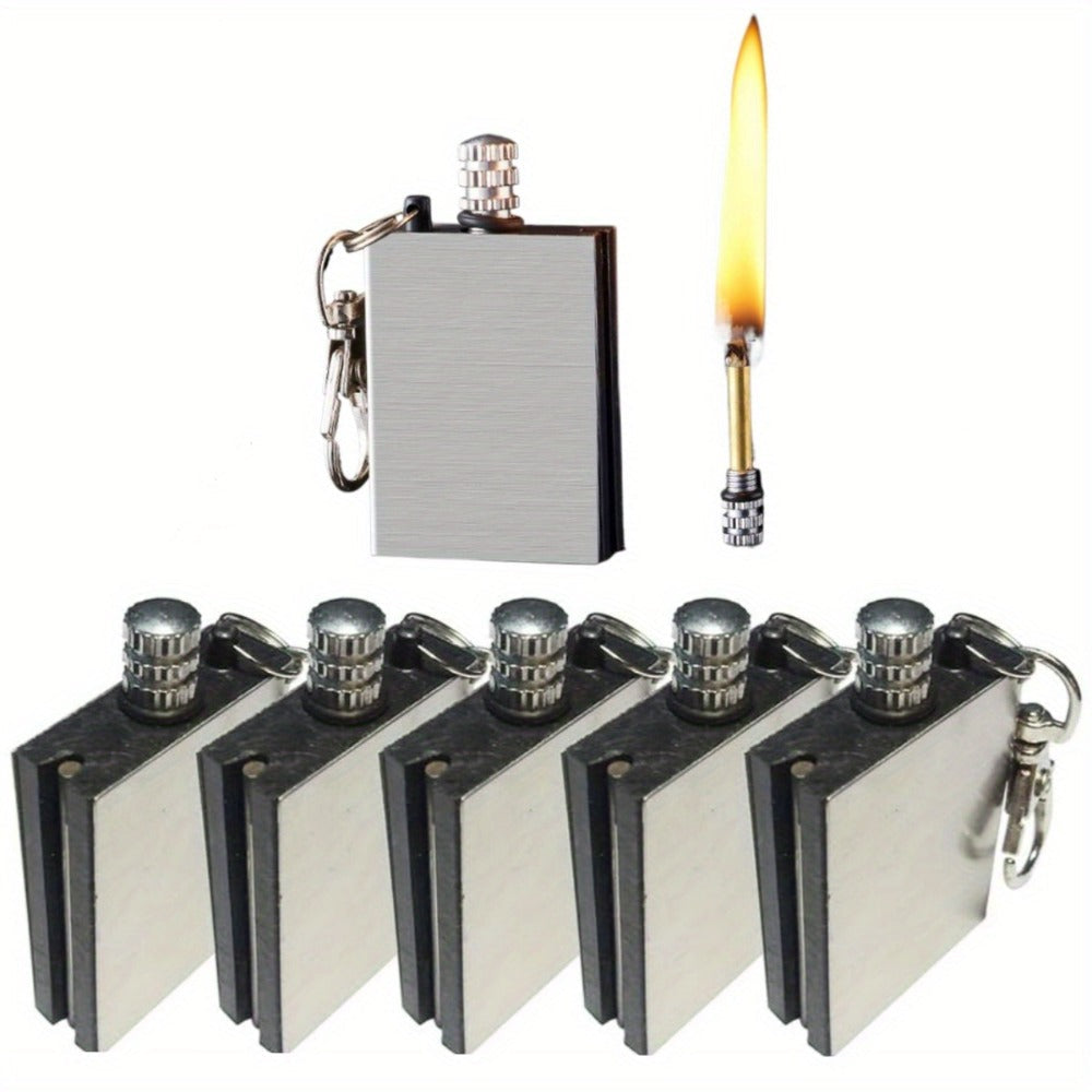 Permanent Match Lighter 20 Pack Flint Metal Waterproof Reusable Fire Starter EDC Camping Survival Gear No Battery Needed Christmas Birthday Gift Set