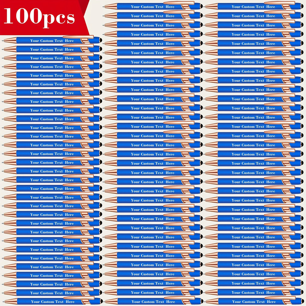 Custom Engraved Ballpoint Pen Set 100pcs, Personalized Metal Luxury Pens Bulk, Engraved Writing Instruments for Wedding, Corporate Gifts, Graduation, Birthday, Christmas, Anniversary & Party Favors ¨C Red, Black, Purple, Gold, Blue