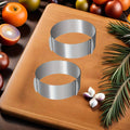 Adjustable Stainless Steel Cake Ring Mold 2-Pack, Retractable Round Mousse Cake Ring 6.3¡± to 11.8¡± Diameter, Heavy Duty Baking Ring for Mousse Cheesecake Layer Cake, Cake Decorating Tool