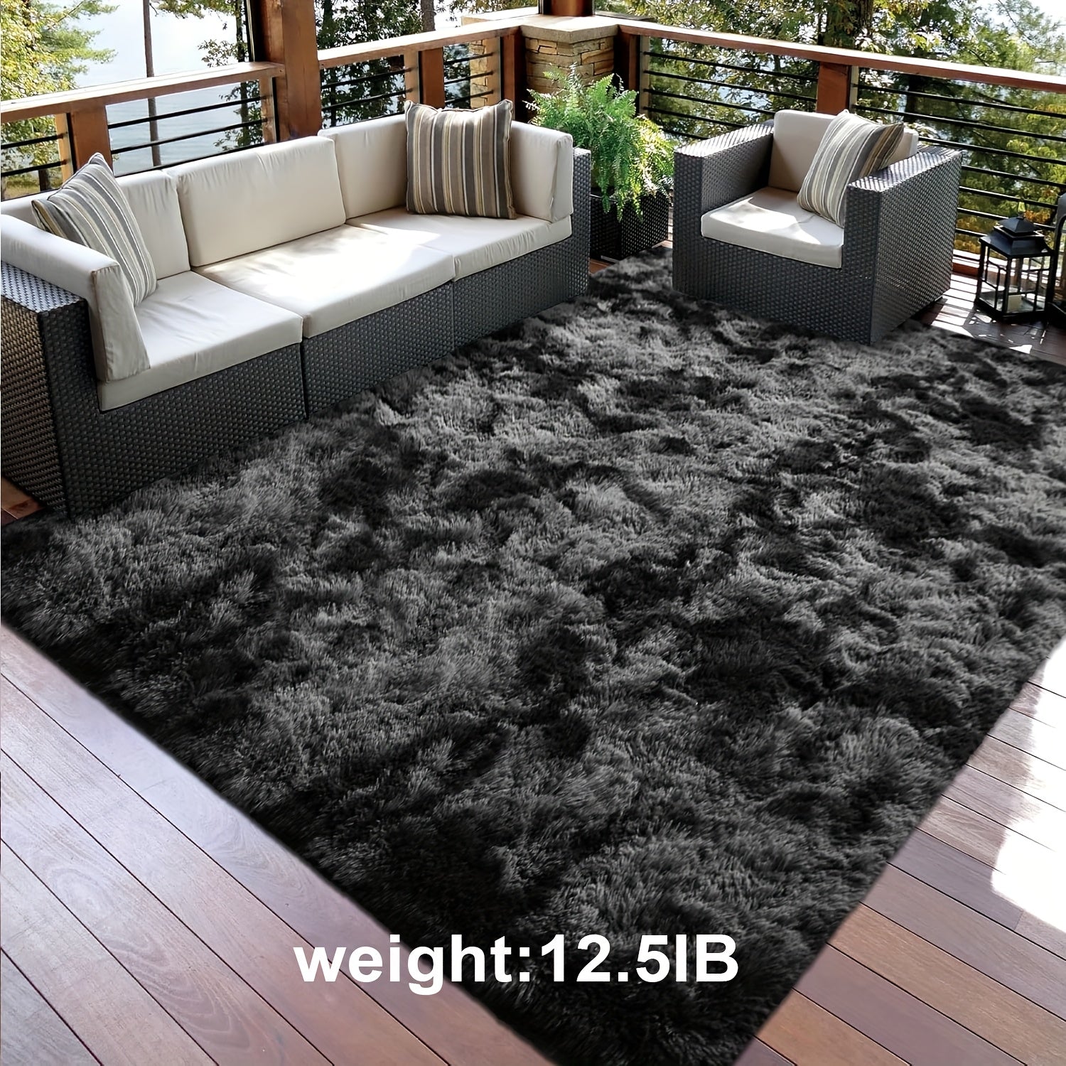 Non-Slip Area Rug Fluffy Soft Carpet - Modern Home Decor Floor Mat for Living Room, Bedroom, Kitchen & Bathroom | Easy Clean Cute Plush Rug in Multiple Colors & Sizes | Indoor Anti-Slip Floor Decoration