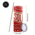 Insulated Tumbler Vintage Gasoline Can Design 20oz - Stainless Steel Travel Mug with Lid & Straw, Double Wall Coffee Cup for Hot Cold Drinks, Camping Drinkware, Unique Gift