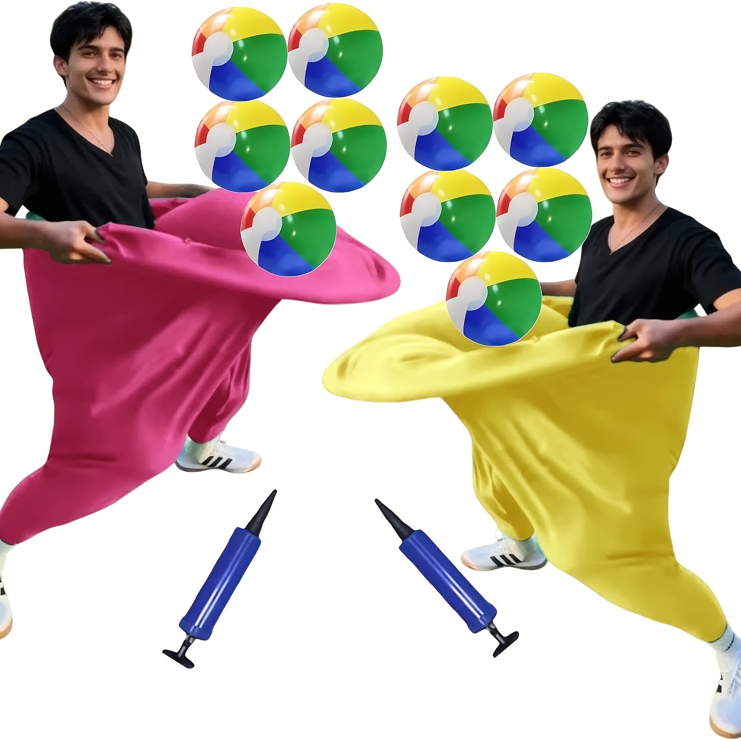 Grandma Pants Yard Game Inflatable Outdoor Party Game Set with Elastic Ball & Air Pump, Polyester