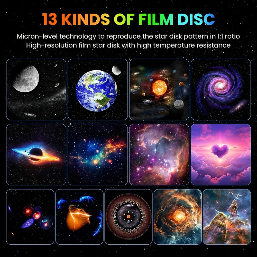 Galaxy Earth Projector Lamp 4K HD with 13 Film Cards Globe Night Light Projector for Bedroom - Star Galaxy Projection Table Lamp for Home Decor, Kids Room, Ambient Lighting & Gift