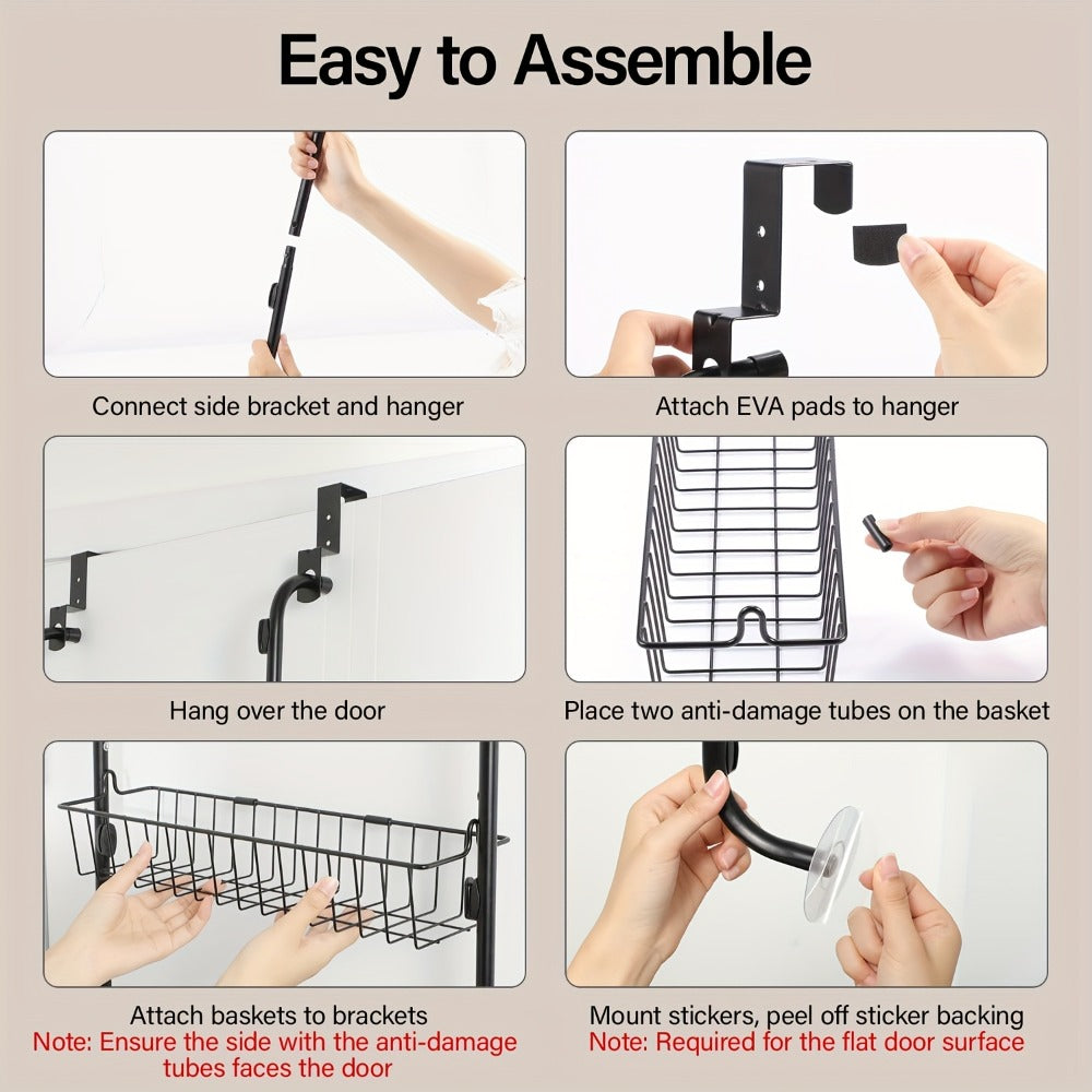 Over-the-Door Metal Organizer Rack 6 & 8 Tier ¨C Pantry Storage, Spice Rack, Kitchen Cabinet Organizer, Holds Up to 80 Lbs