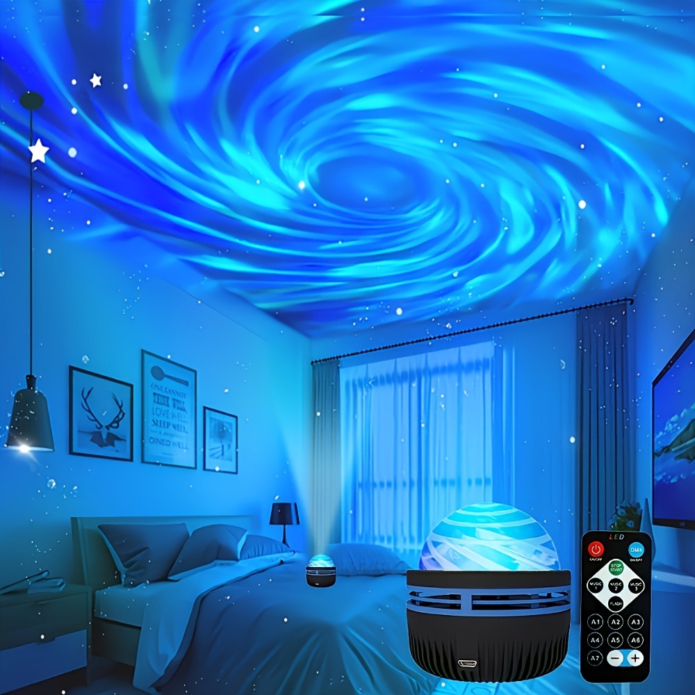 Star Projector Galaxy Night Light with Remote ¨C Aurora Borealis LED Starry Sky Projector, 7 Lighting Effects for Bedroom, Camping, Wedding, Holiday Party & Home Decoration