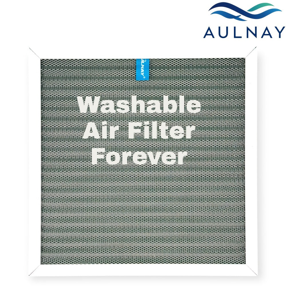 Washable Reusable Electrostatic HVAC Air Filter MERV 8, Permanent AC Furnace Filter with Static Electricity Filtration, Easy Install, Improves Airflow and Indoor Air Quality, Multiple Sizes