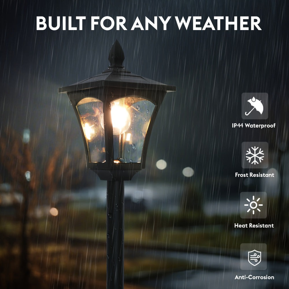 Solar Post Light Outdoor Garden Pathway Lamp IP44 Waterproof 60LM Warm White LED ¨C Solar Powered Landscape Stake Light for Yard Driveway Patio Walkway Christmas Holiday Decoration