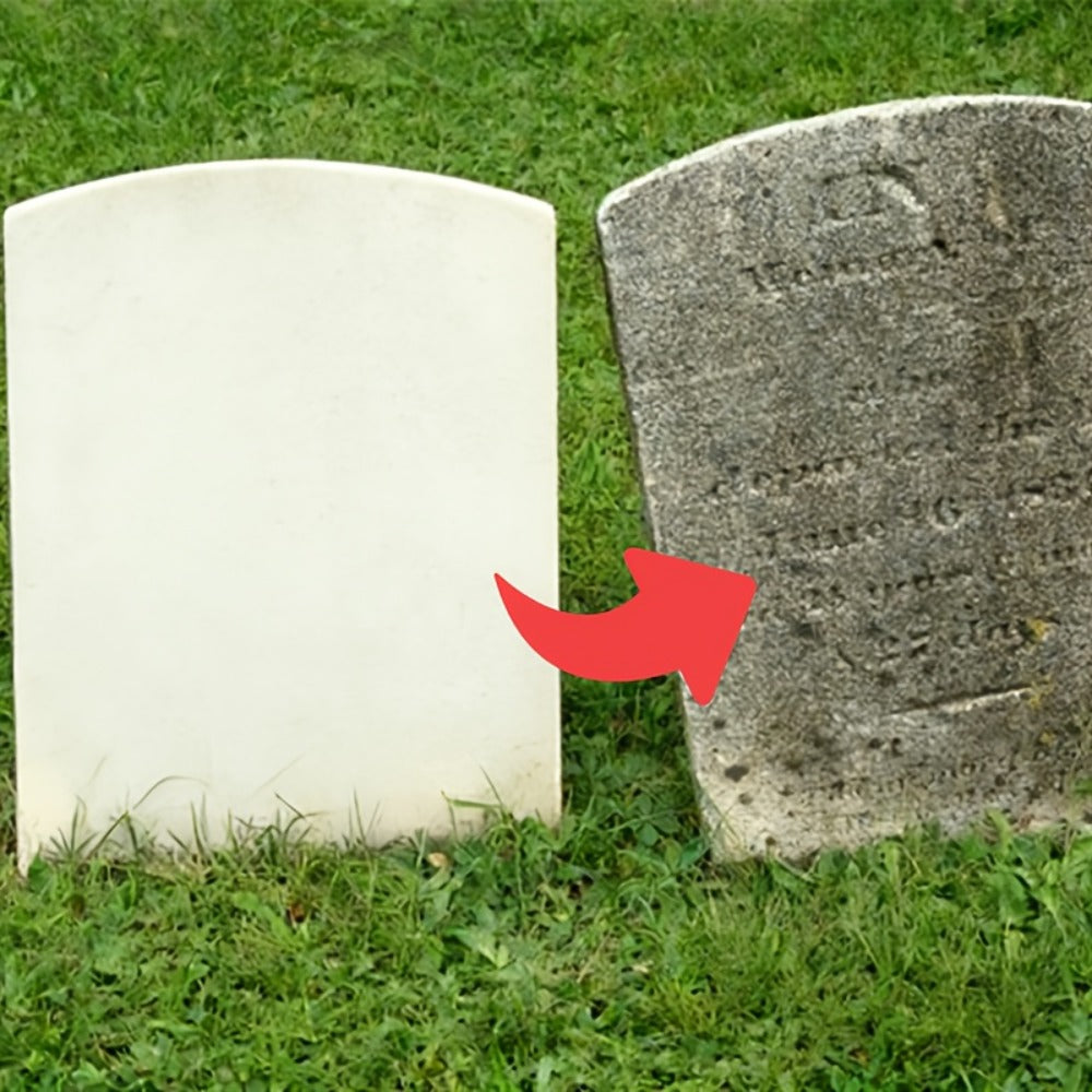 Stone Care Agent for Tombstone Memorial Stone Cleaner Quickly Restores Original Color Glycerin-Enhanced Deep Care Formula Unscented Compact with Cleaning Towel 2.37oz Grave Marker Restoration Kit